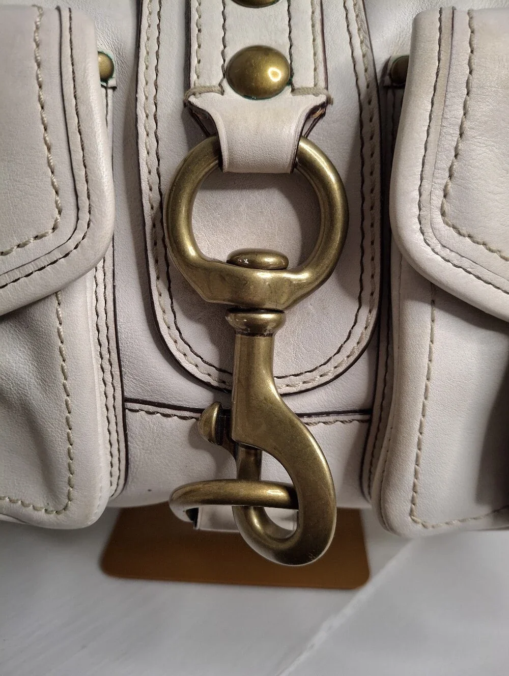 Coach Legacy Mandy Satchel 10330 White Leather Vintage 2006 65th Anniversary